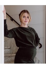 Love2Wait Love2Wait Sweater - Velvet - cropped - Olive - B999 Alisa