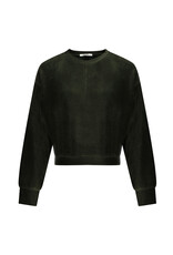 Love2Wait Love2Wait Sweater - Velvet - cropped - Olive - B999 Alisa
