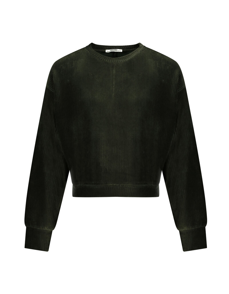 Love2Wait Love2Wait Sweater - Velvet - cropped - Olive - B999 Alisa