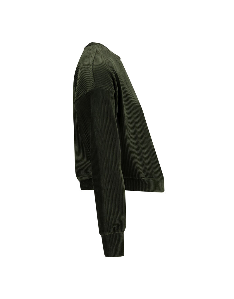 Love2Wait Love2Wait Sweater - Velvet - cropped - Olive - B999 Alisa