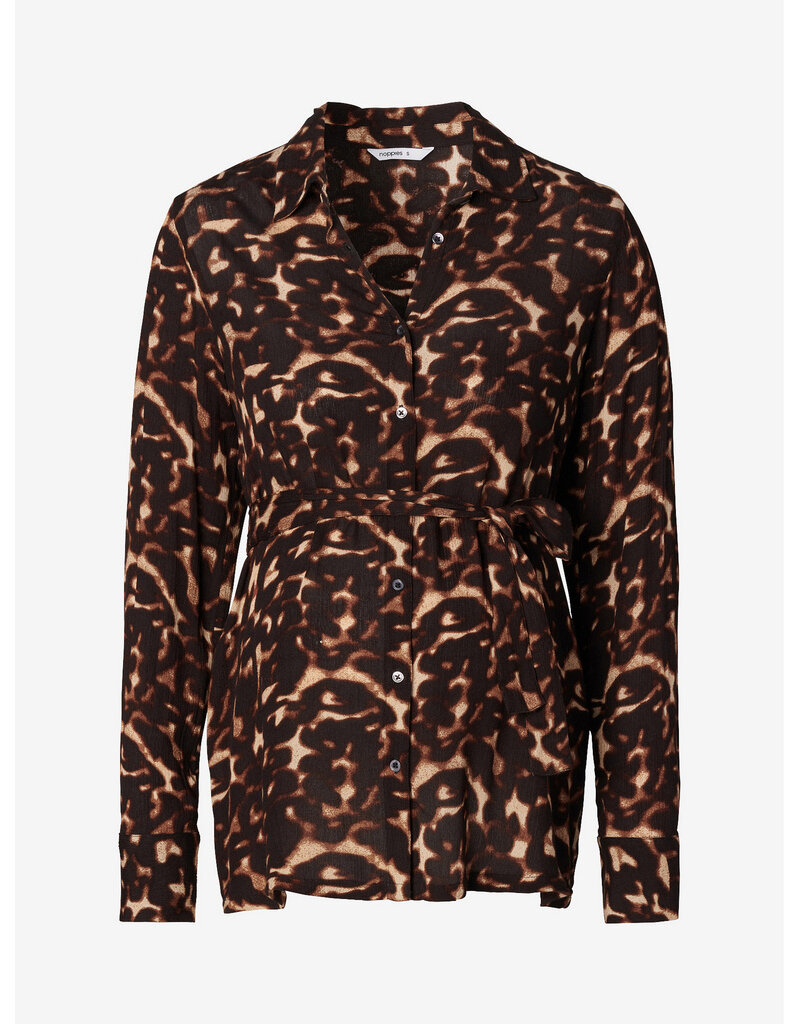 Noppies Noppies leopard zwangerschapsblouse met voedingsfunctie - 6030019