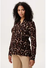 Noppies Noppies leopard zwangerschapsblouse met voedingsfunctie - 6030019