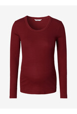 Noppies Noppies wijnrood zwangerschapsshirt met voedingsfunctie - Zinfandel - 6030028 4522