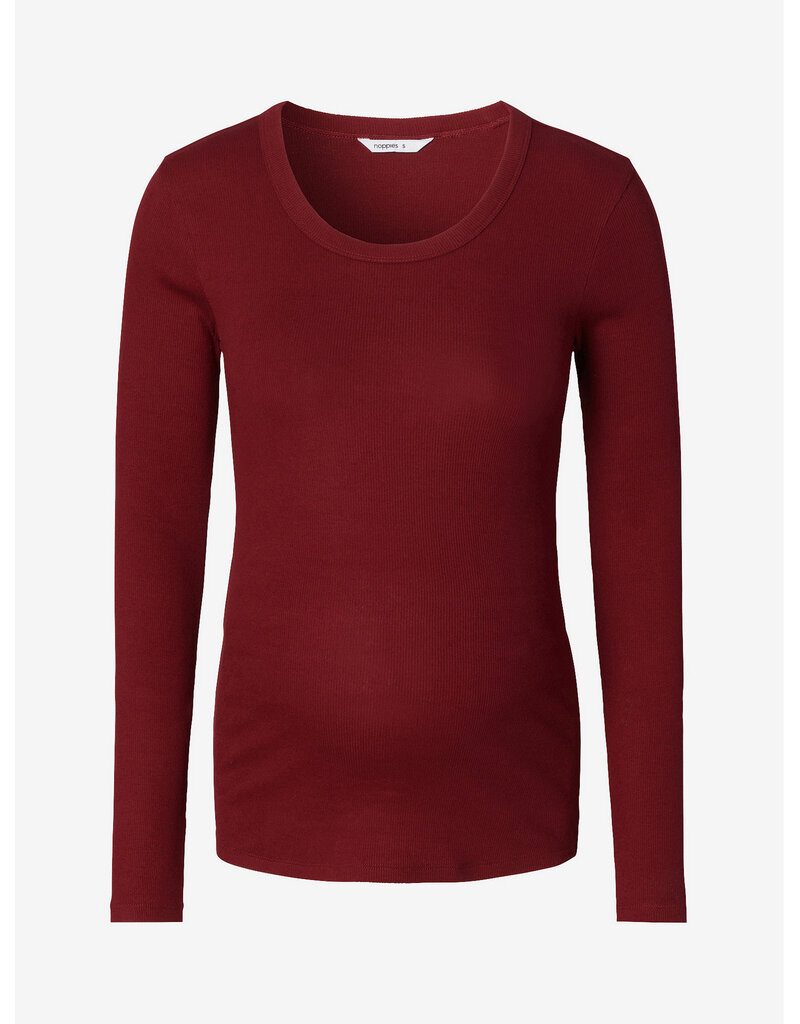Noppies Noppies wijnrood zwangerschapsshirt met voedingsfunctie - Zinfandel - 6030028 4522