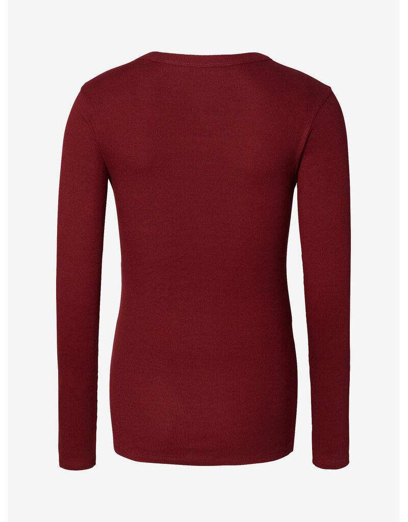 Noppies Noppies wijnrood zwangerschapsshirt met voedingsfunctie - Zinfandel - 6030028 4522