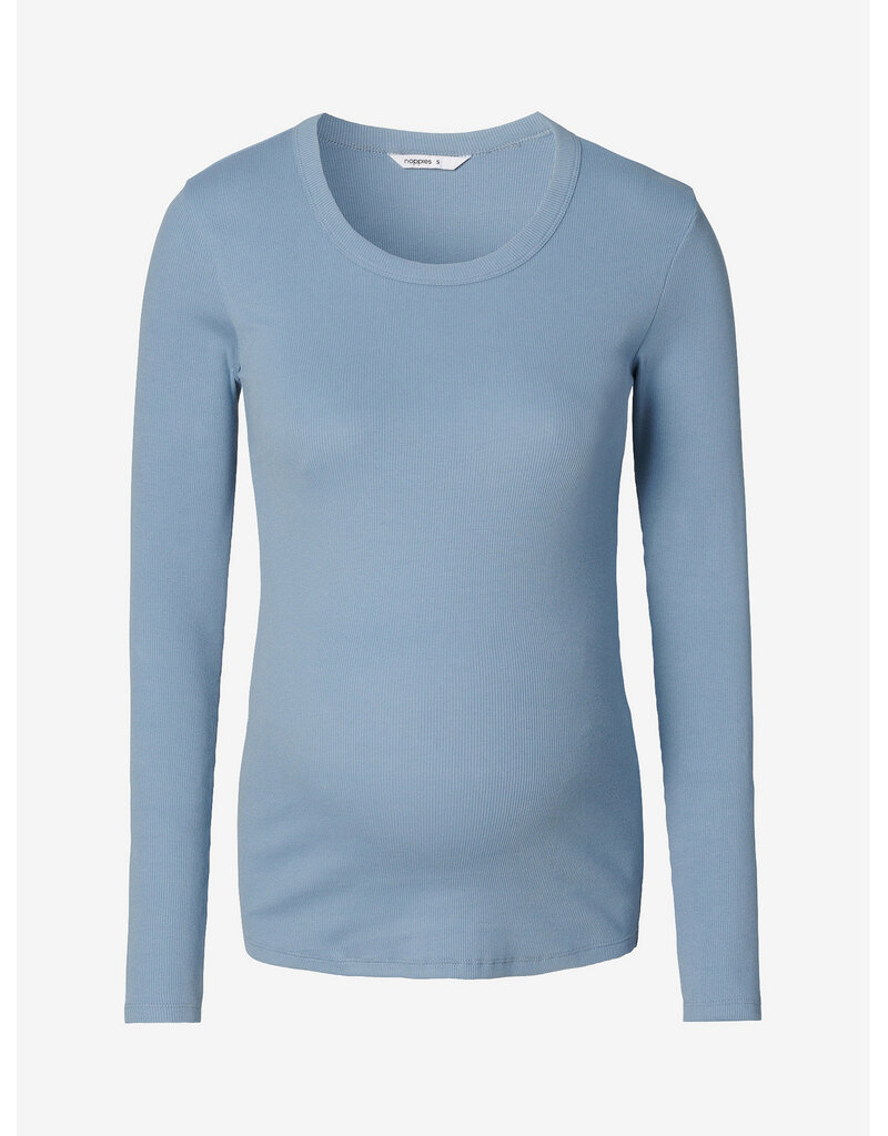 Noppies Noppies lichtblauw zwangerschapsshirt met voedingsfunctie - Ashley Blue - 6030028 7051