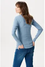 Noppies Noppies lichtblauw zwangerschapsshirt met voedingsfunctie - Ashley Blue - 6030028 7051