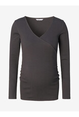 Noppies Noppies overslag zwangerschapsshirt met V-hals - Forged Iron - 6030029 1790