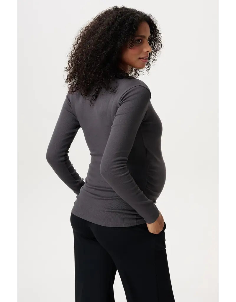 Noppies Noppies overslag zwangerschapsshirt met V-hals - Forged Iron - 6030029 1790