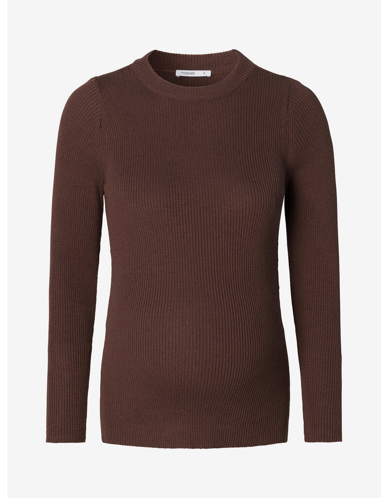 Noppies Noppies bruin rib zwangerschapsshirt lange mouw - Shopping Bag - 6030038 2613