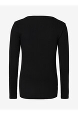 Noppies Noppies zwart rib zwangerschapsshirt met Easy Nursing - 1600011 P090