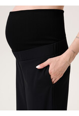 Noppies Noppies zwarte wide leg zwangerschapspantalon met buikband | 1601110 P090