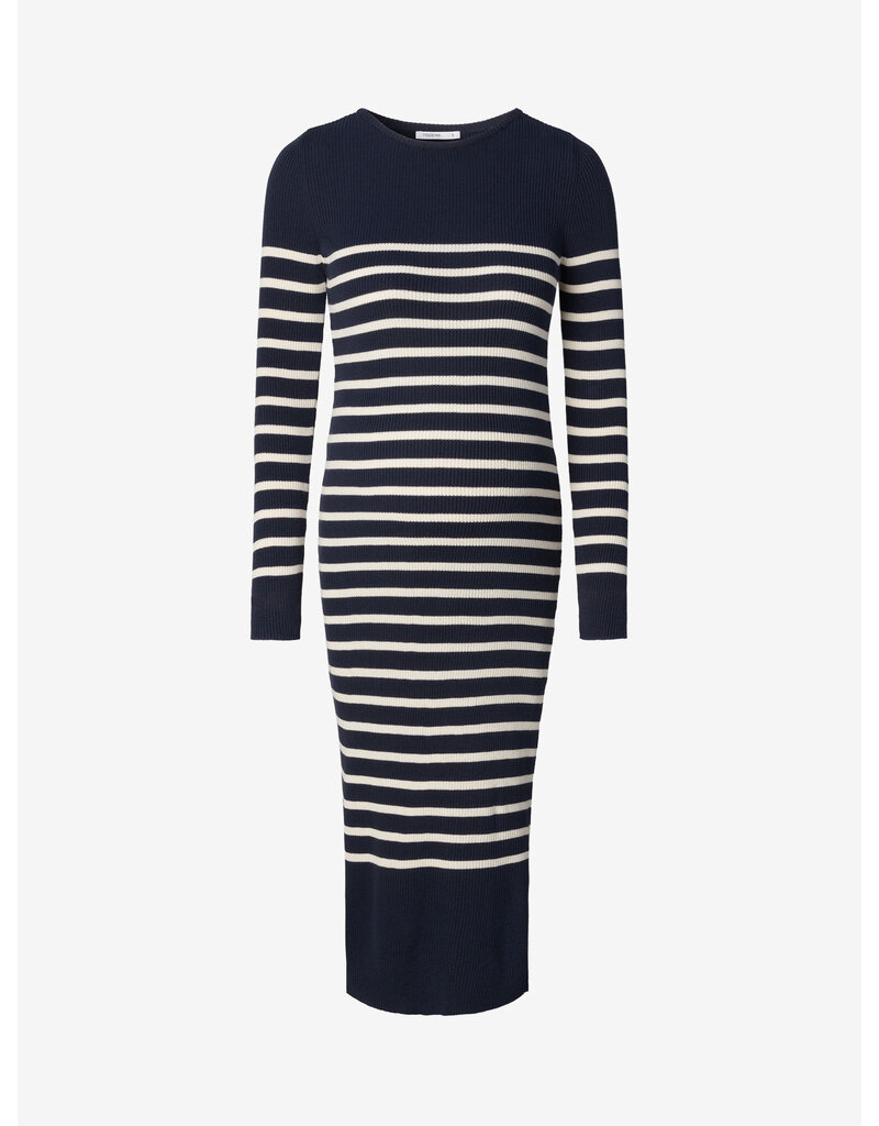 Noppies Noppies blauw-wit gestreepte midi zwangerschapsjurk met split - 1604514 7360
