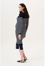 Noppies Noppies blauw-wit gestreepte midi zwangerschapsjurk met split - 1604514 7360