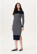 Noppies Noppies blauw-wit gestreepte midi zwangerschapsjurk met split - 1604514 7360