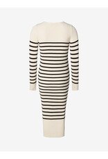 Noppies Noppies offwhite-zwart gestreepte midi zwangerschapsjurk met split - 1604514 2334