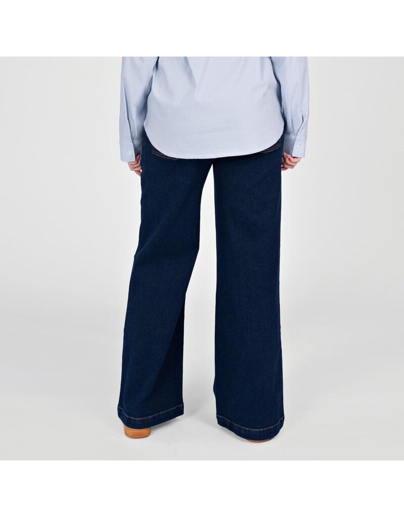 Love2Wait Love2Wait Jill wide leg zwangerschapsjeans Dark Wash - L30, L32 & L34 - B999 Jill 022
