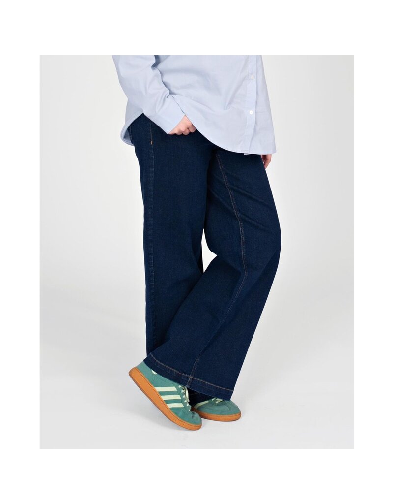 Love2Wait Love2Wait Jill wide leg zwangerschapsjeans Dark Wash - L30, L32 & L34 - B999 Jill 022