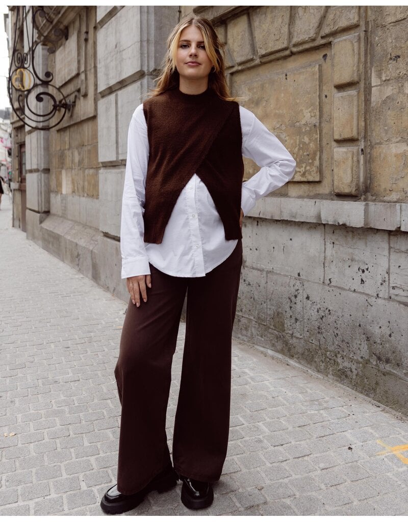 Love2Wait Love2Wait Jill bruine wide leg zwangerschapsjeans - L30, L32 & L34 - B999 Jill 8000