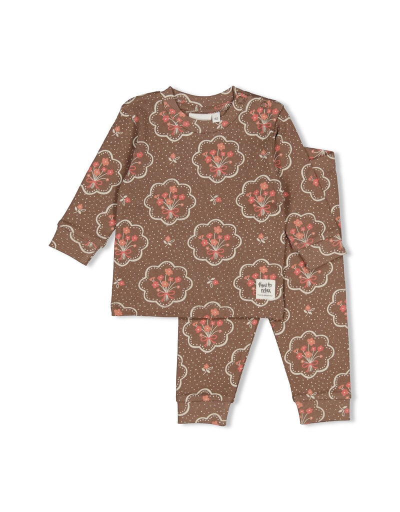 Feetje Baby Feetje Premium Limited pyjama Maddie Medallion – Bruin