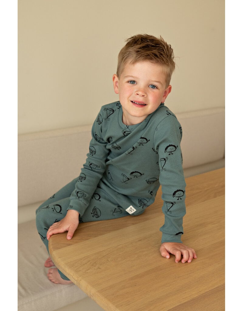 Feetje Baby Feetje Premium Limited pyjama Jack Snack – Petrol