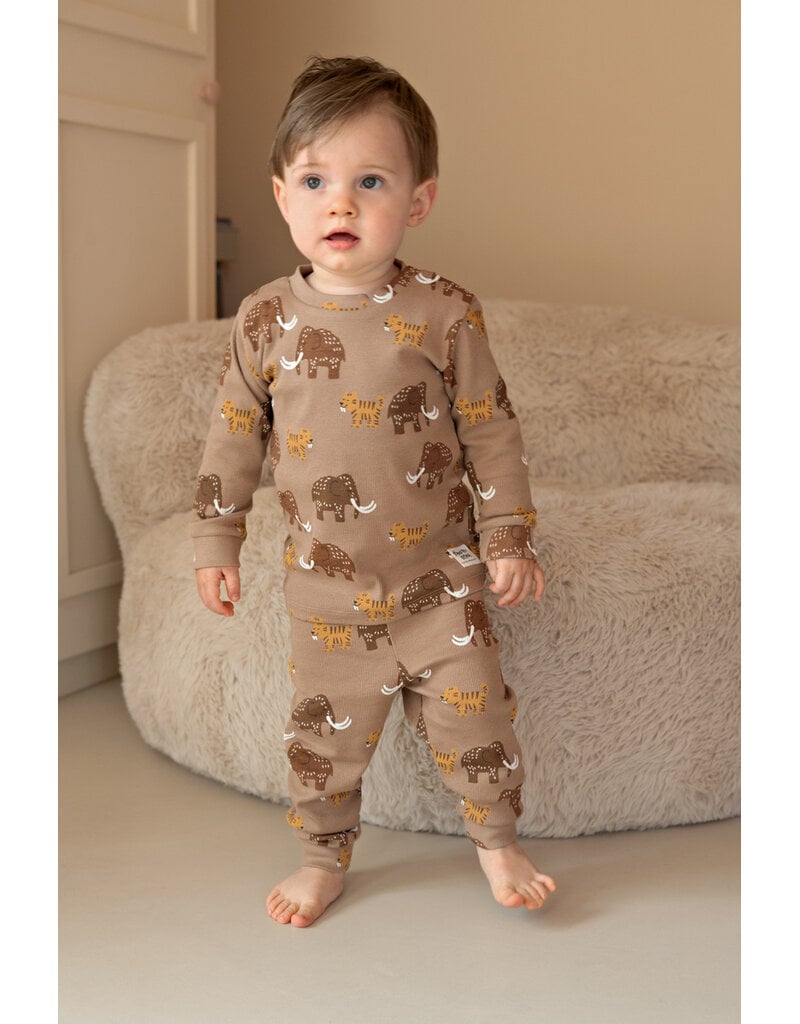 Feetje Baby Feetje Premium Limited pyjama Milo Mammoet – Taupe