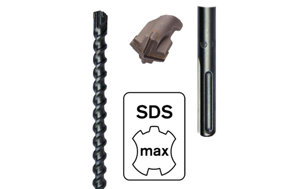 SDS MAX betonboor met 4 snijkoppen
