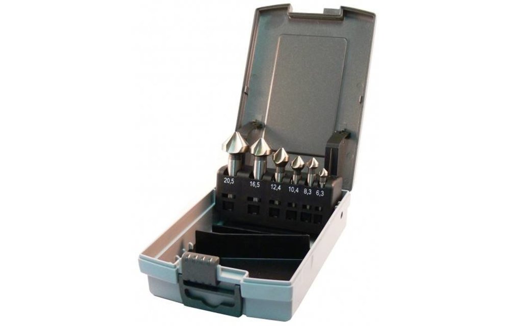 set verzinkboren 90° DIN 335c HSS geslepen met ronde schacht