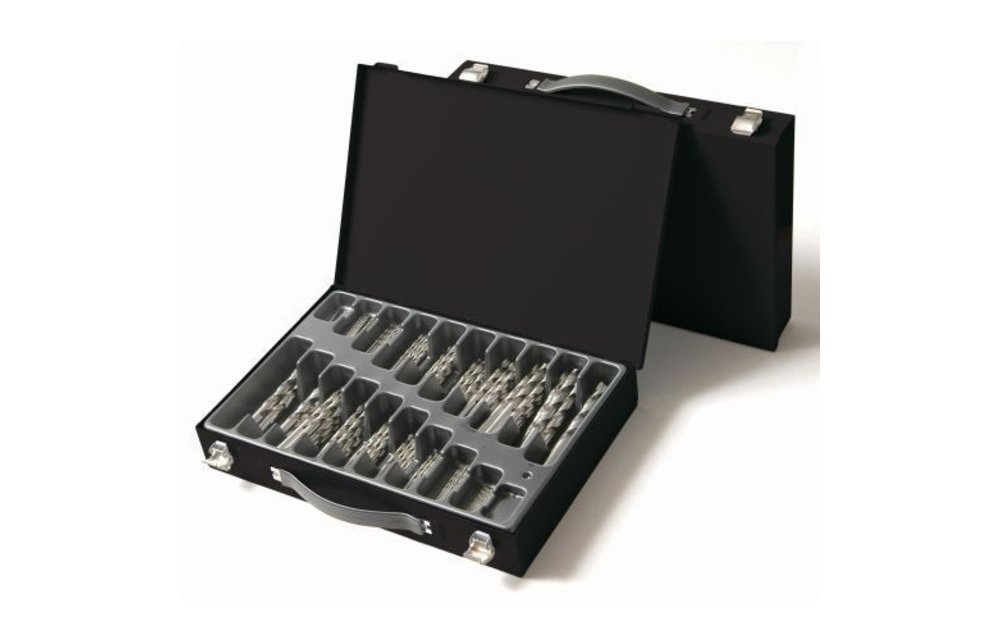metaalborenset 170-delig | 1.0 mm t/m 10.0 mm per halve mm oplopend | stevige metalen kist