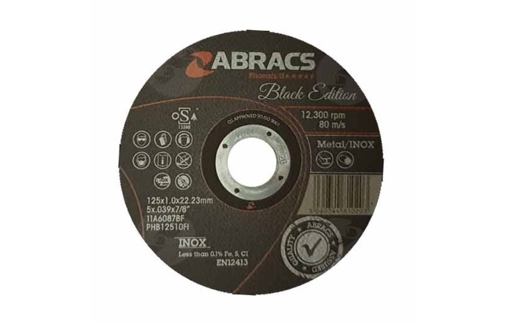 schrobben stroom opbouwen Abracs 125x1.0x22 mm doorslijpschijf inox/metaal (voordeelpak) - Borenexpert