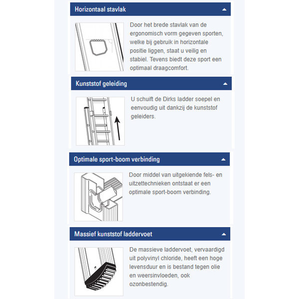 Dirks 1-delige Puntladder, Gecoat