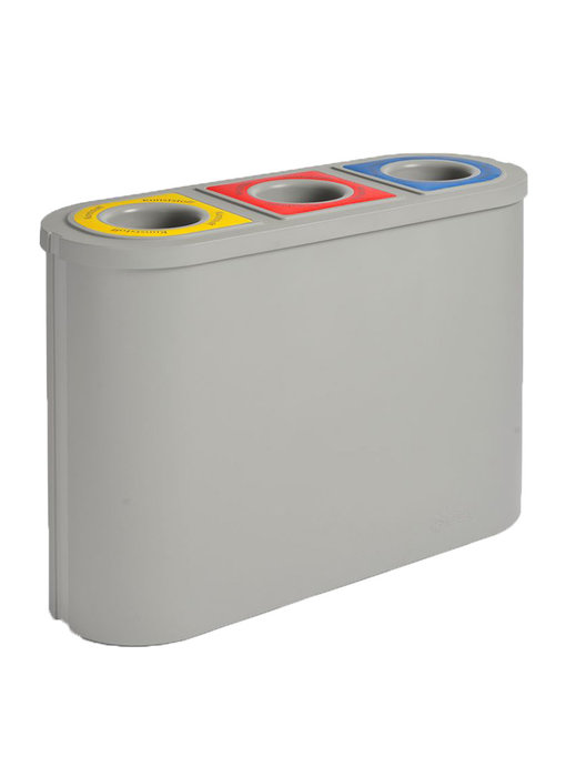 Afvalbak Triomf, Grijs, 3x45L