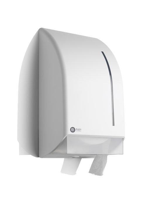 BlackSatino Jumbo Toiletrol dispenser, Wit
