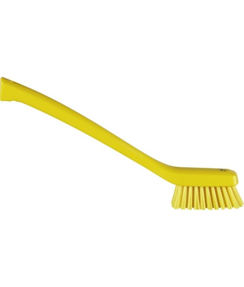 Vikan Smalle borstel met lange steel, Geel