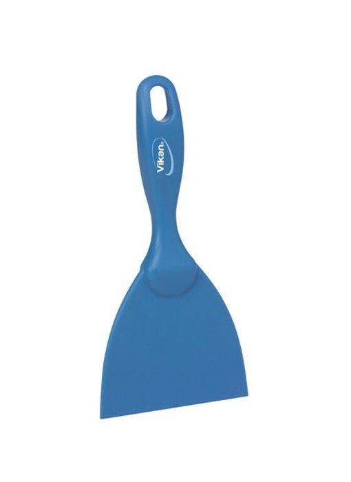 Vikan Hygiene Handschraper Recht 102mm metaaldetecteerbaar Blauw