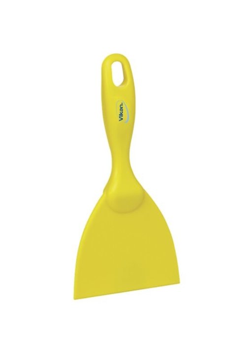Vikan Hygiene Handschraper Recht 102mm metaaldetecteerbaar Geel