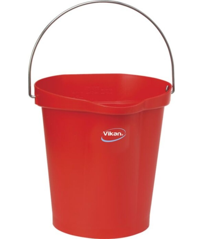 Vikan Hygiene Emmer 12L Detec. Rood