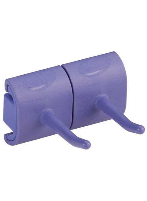 Vikan Hygiene Dubbele Haak voor Hi-Flex Wandhouder Paars