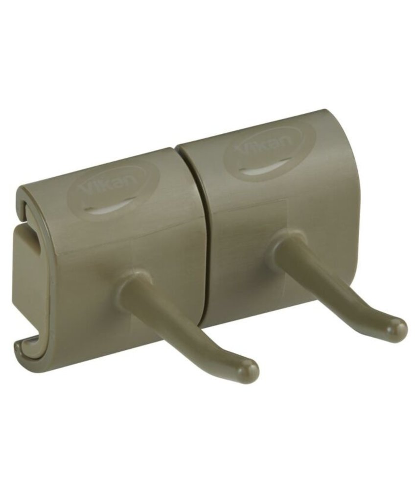 Vikan Hygiene Dubbele Haak voor Hi-Flex Wandhouder Bruin