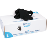 Nitrile handschoen, Large (Ongepoederd, Zwart) Nitrile handschoen, Large (Ongepoederd, Zwart)