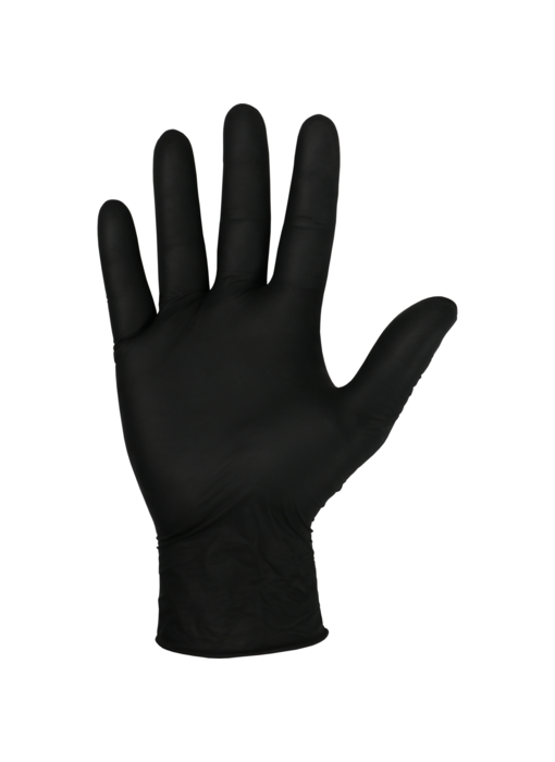 Nitrile handschoen, Large (Ongepoederd, Zwart)