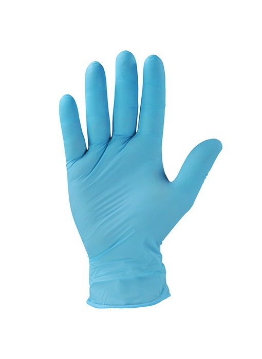 Nitrile handschoen, Medium (Ongepoederd, Blauw)