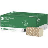 Satino GreenGrow Handdoekjes 2-Laags, Licht Beige, V-vouw, 25x23 cm, 3200 stuks