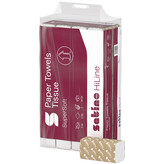 Satino Handdoekjes 2-Laags, Helder Wit, Cellulose, Z & W-vouw, 20.6x32cm, 3000 stuks