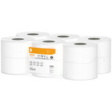 Satino Jumbo Toiletrol 2-Laags, Gerecycled, Helder Wit, 12 rollen a 180 meter