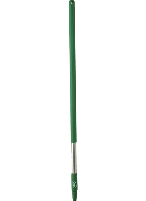 Vikan Ergonomische rvs steel kort 100 cm, Groen