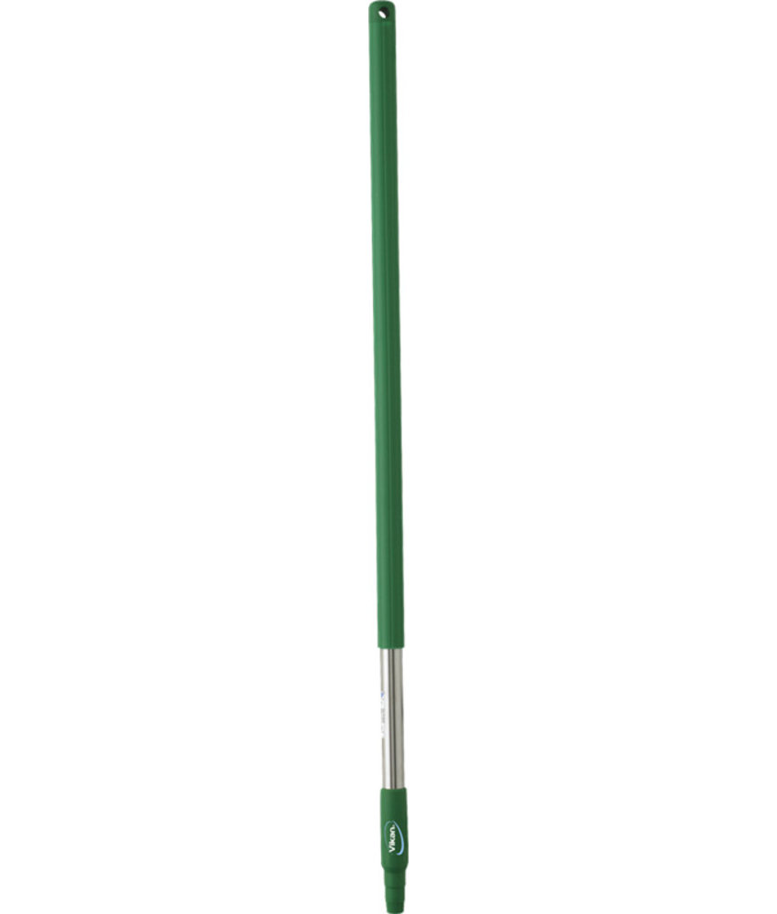 Vikan Ergonomische rvs steel kort 100 cm, Groen