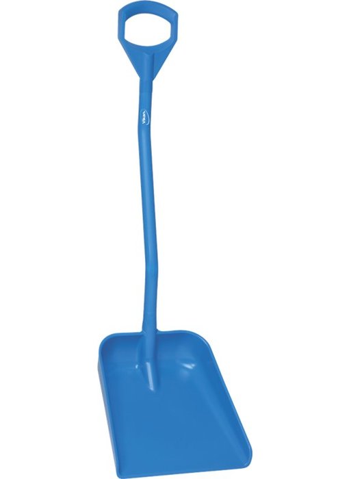 Vikan ergonomische schop met groot blad, steel 1140 mm, blauw,