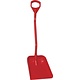 ergonomische schop met groot blad, steel 1140 mm, rood,