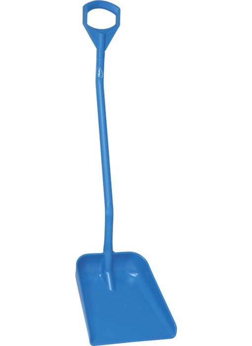 Vikan Ergonomische schop lange steel groot blad, Blauw